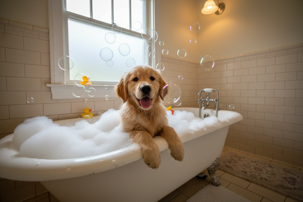 consejo para el baño de tu perrito